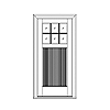 6-lite over beadboard
Unit Dimension 43-1/2" x 96-1/2"
Door Dimension 42" x 93-5/8"
Panels - Flat
Glazing - Temp. Low-e IG